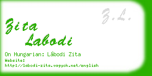 zita labodi business card